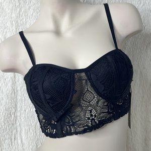 Black Bralette With Lace